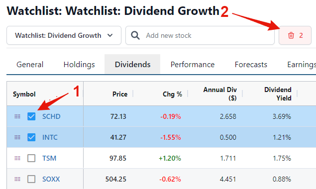 How to delete symbols